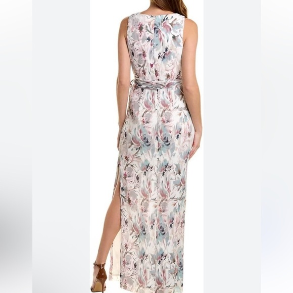 Aidan Mattox Floral Pleated Column Gown New Size 4 - Picture 2 of 9